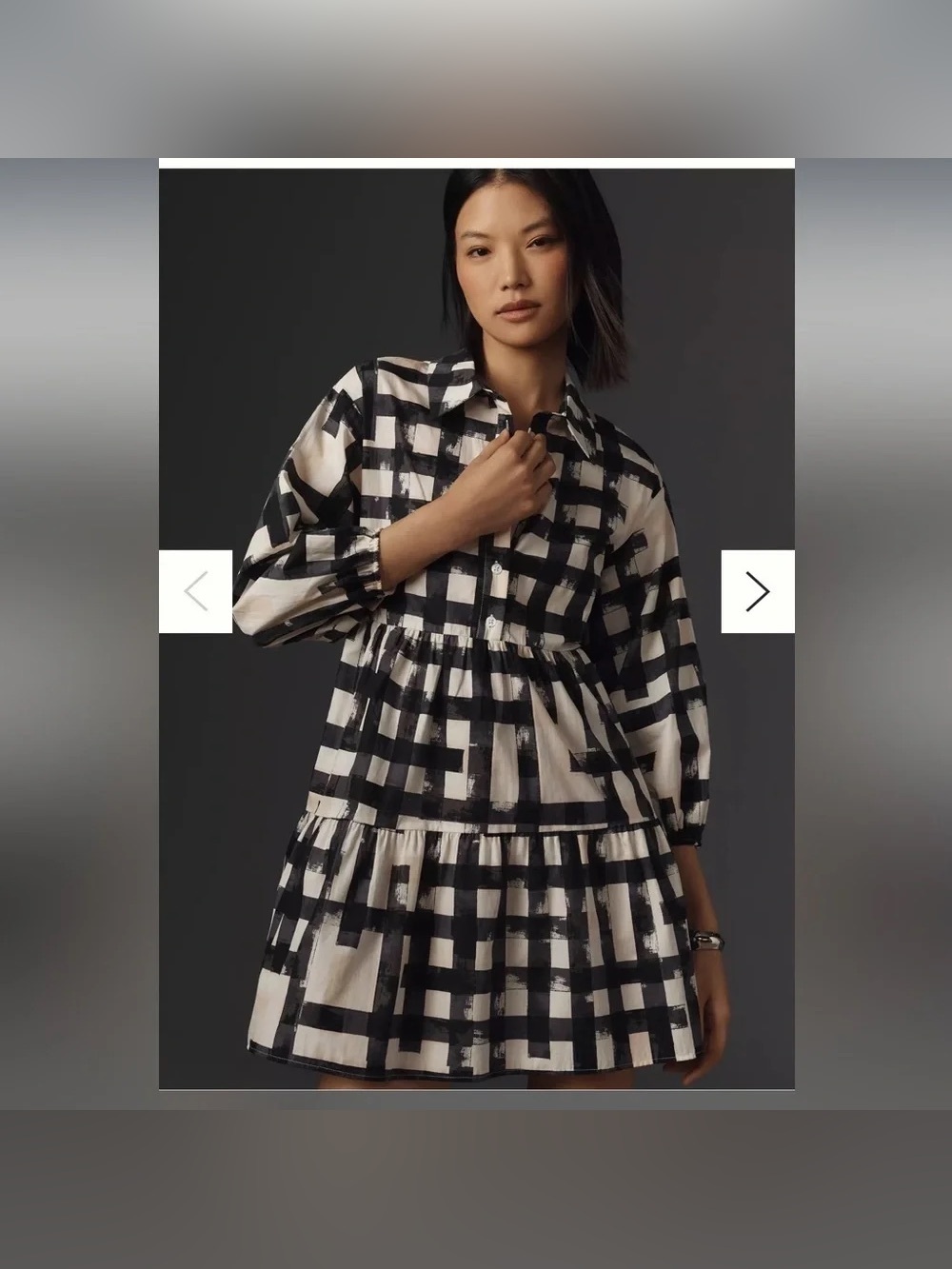 Anthropologie Maeve The Bettina Tiered Mini Shirt Dress Size Medium